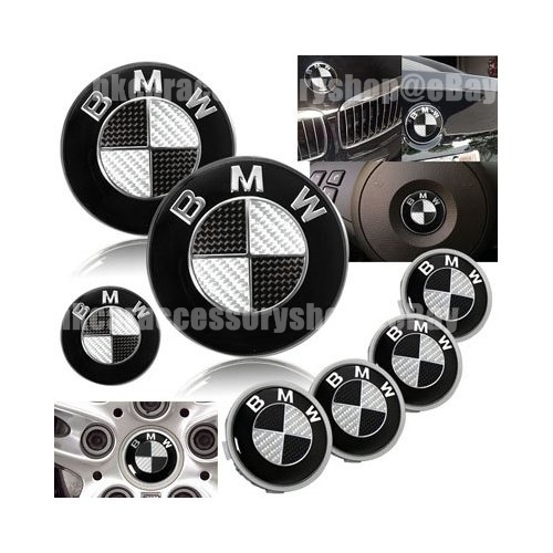 KEEPREAL Fit 4X Black,Black Carbon,Classic BMW Emblem Car Wheel Rim Center Cap Badge Hub Stickers Decal 4pcs 68mm 60mm BlackCarbon, 68mm